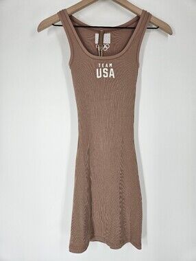 SKIMS Team USA Olympic Capsule Ribbed Tank Mini Dress NWT